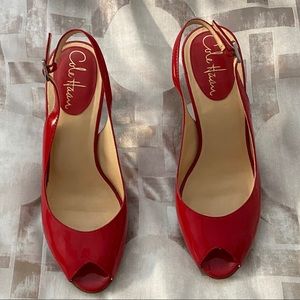 Cole Haan Nike Air Slingback Peep Toe Heel 6.5